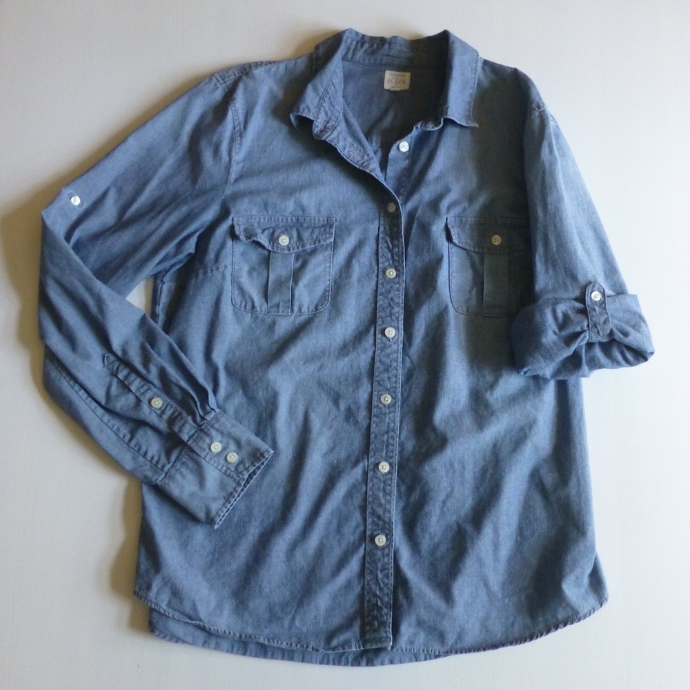J. Crew Chambray Button Down Shirt